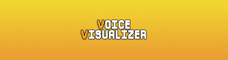 Voice Visualizer Logo on yellow/orange gradient